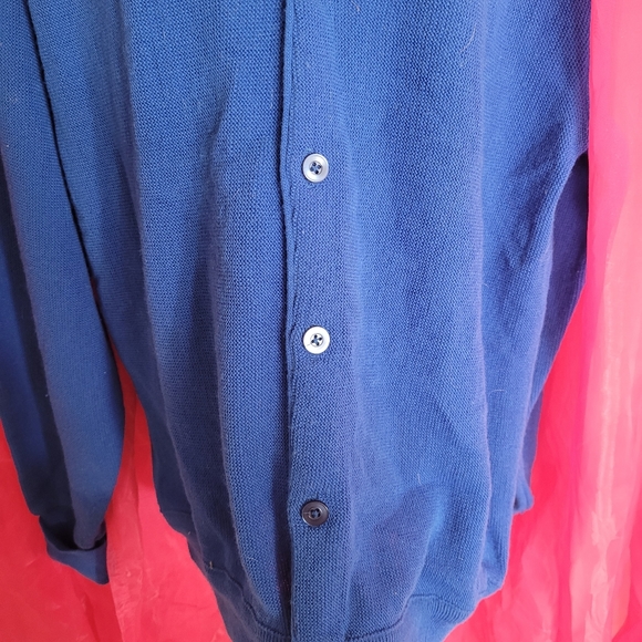 London Fog Vintage Royal Blue Cardigan Sweater - Picture 2 of 5